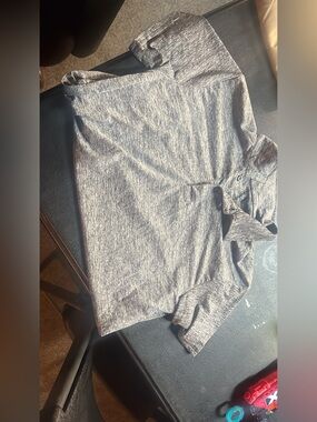 The Children's Place Gray Heather Short Sleeve Polo